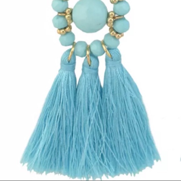 ✨”Catalina Blue”✨Earrings-Blue Tassel-Fringe-Drop - Picture 7 of 8